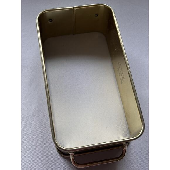 Vintage Pyrex Metal Loaf Pan Cradle Floral Fruit Handles Fits 1.5 Qt Bread Dish - Picture 5 of 7